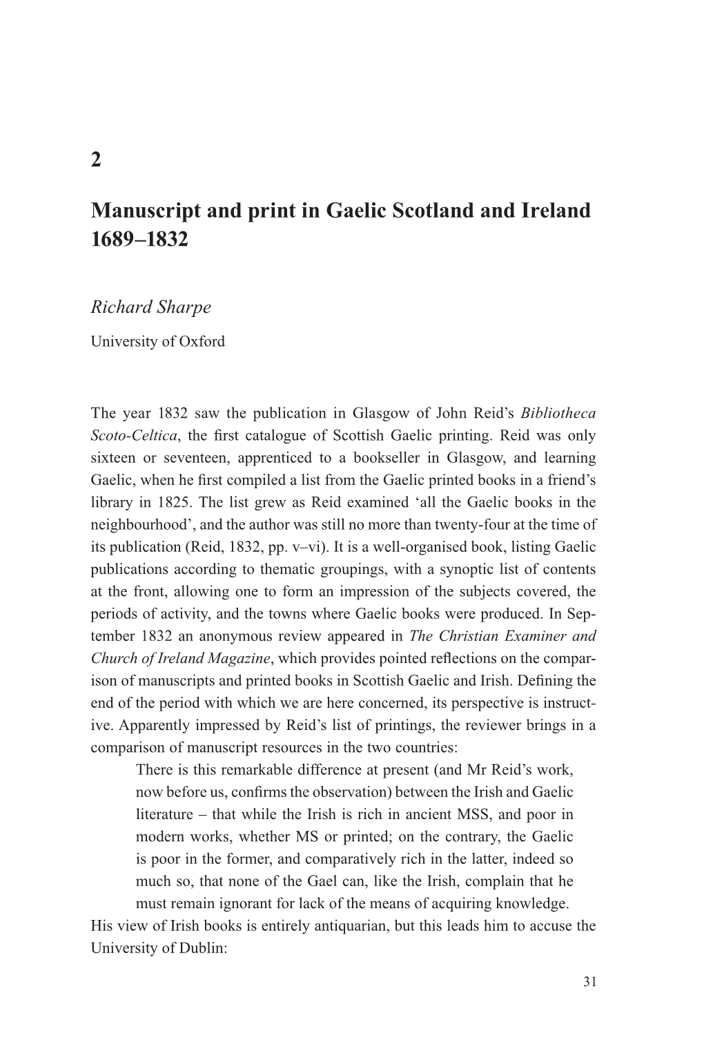 2 Manuscript and Print in Gaelic Scotland and Ireland 1689–1832
