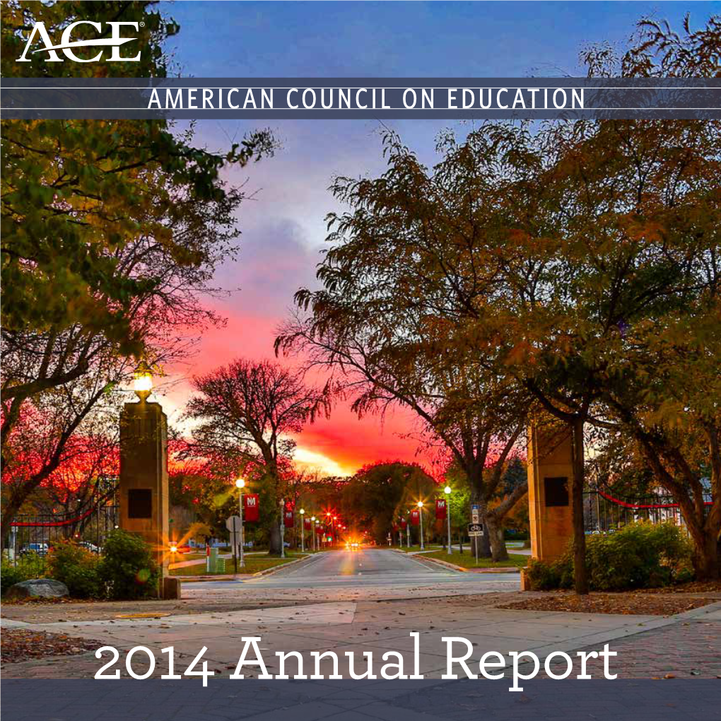 2014 Annual Report ACE Strategic Plan