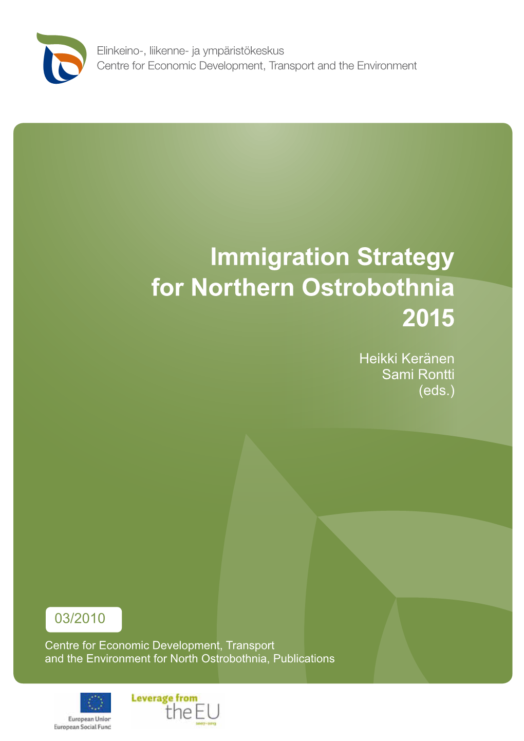 Immigration Strategy for Northern Ostrobothnia 2015