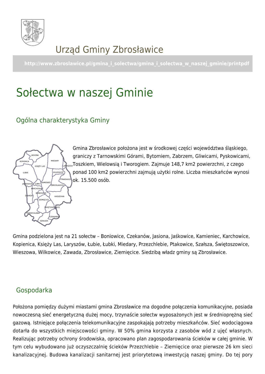 Sołectwa W Naszej Gminie