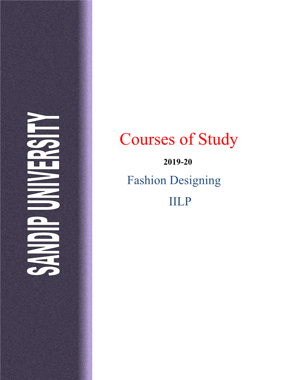 Courses of Study IILP MSC (Fashion Design)