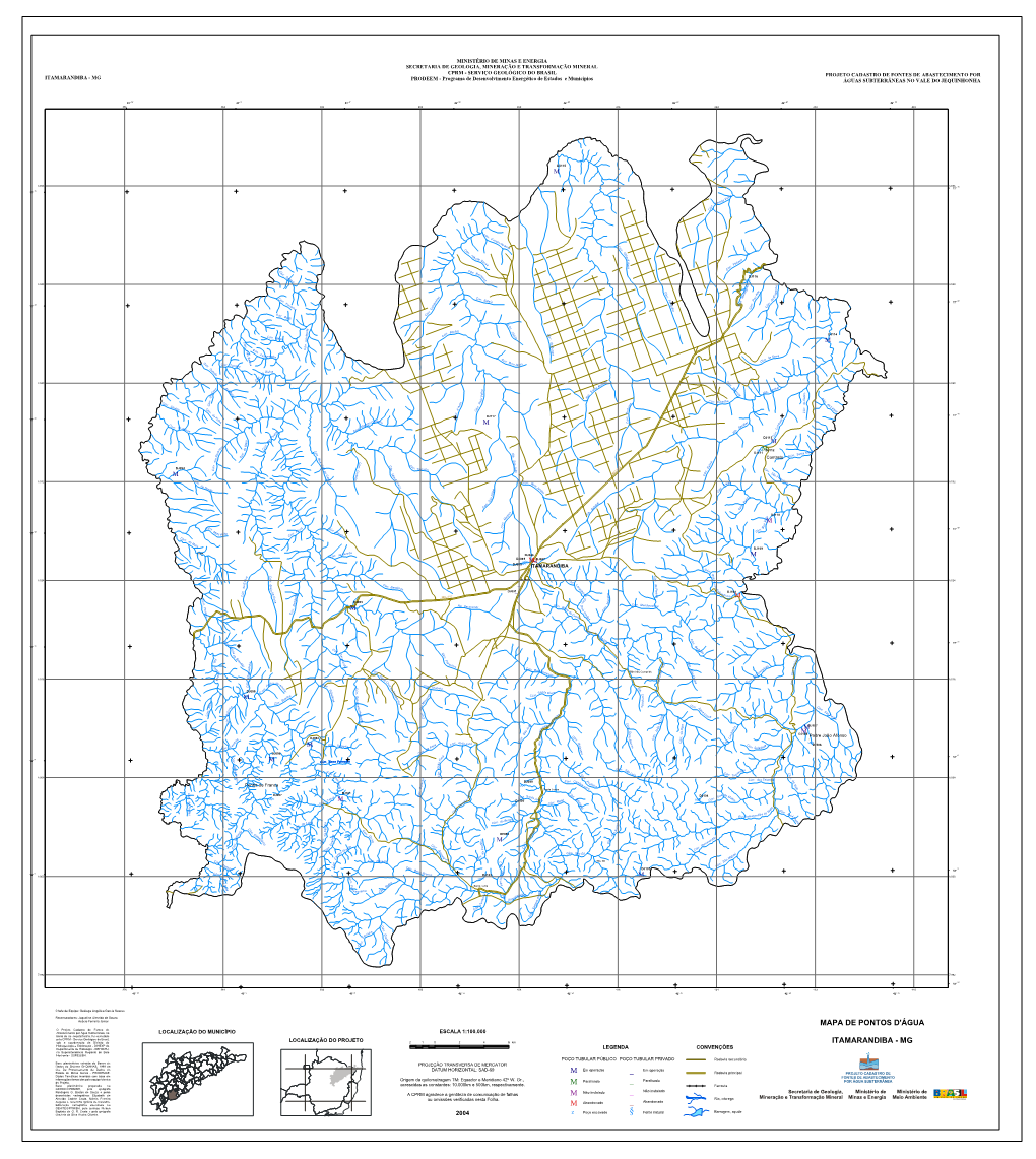 Mapa De Pontos D'água Itamarandiba