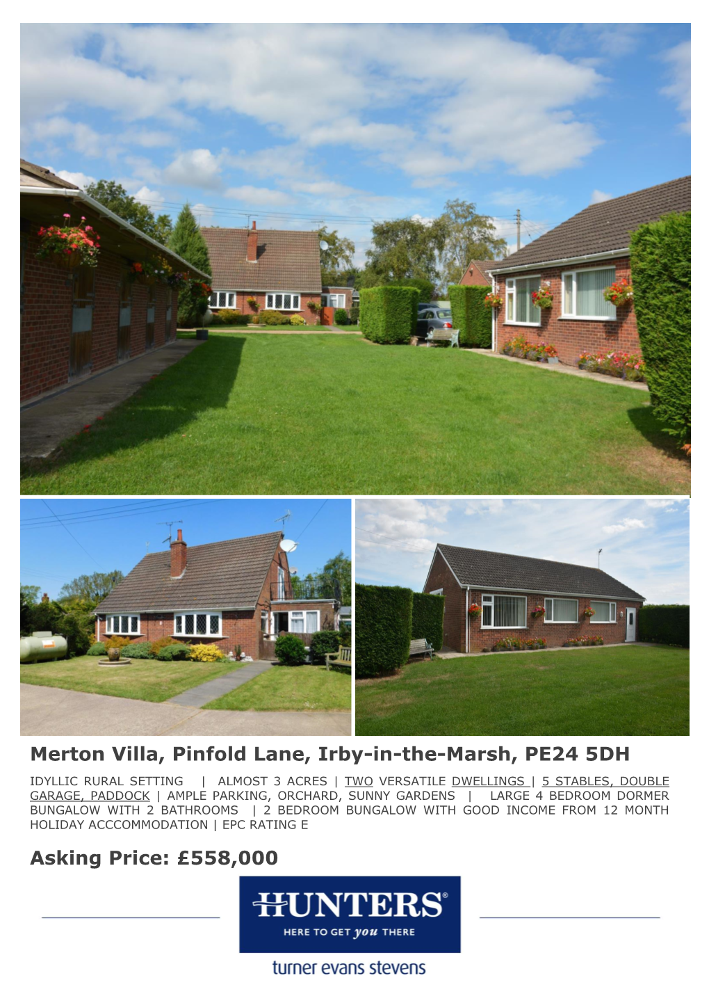 Merton Villa, Pinfold Lane, Irby-In-The-Marsh, PE24 5DH