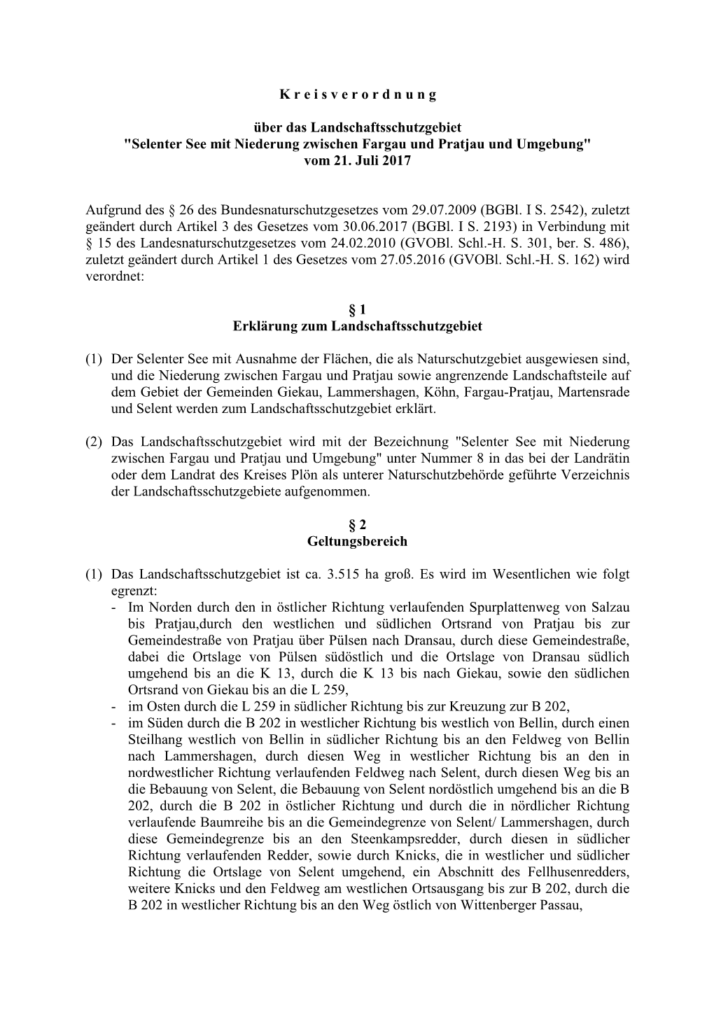 Selenter See Mit Niederung Zwischen Fargau Und Pratjau Und Umgebung