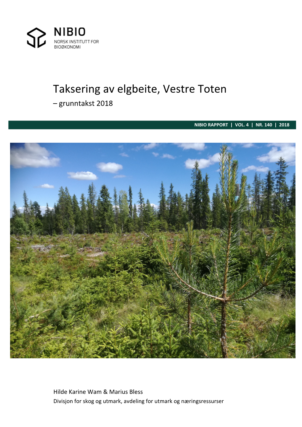 Taksering Av Elgbeite, Vestre Toten – Grunntakst 2018
