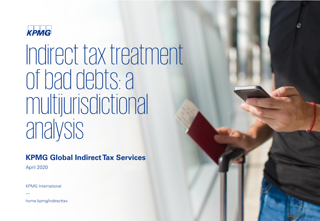 Indirect Tax Treatment of Bad Debts: a Multijurisdictional Analysis