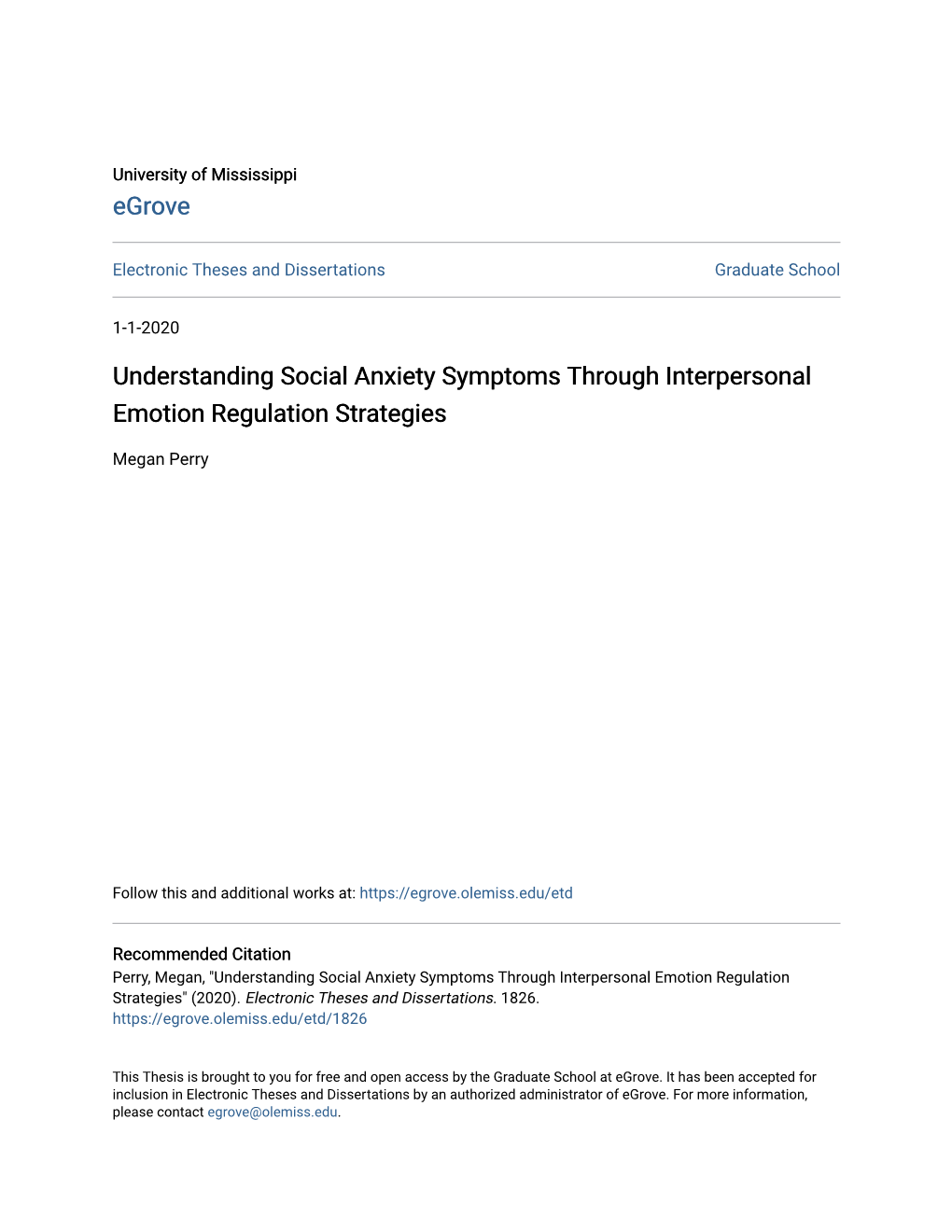 Understanding Social Anxiety Symptoms Through Interpersonal Emotion Regulation Strategies