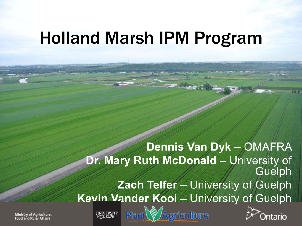Holland Marsh IPM Program