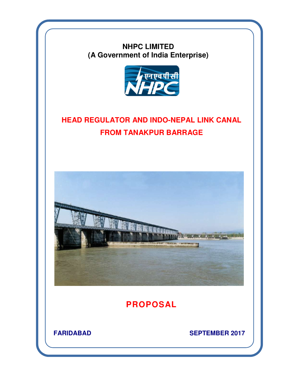 Proposed Indo Nepal Link Canal