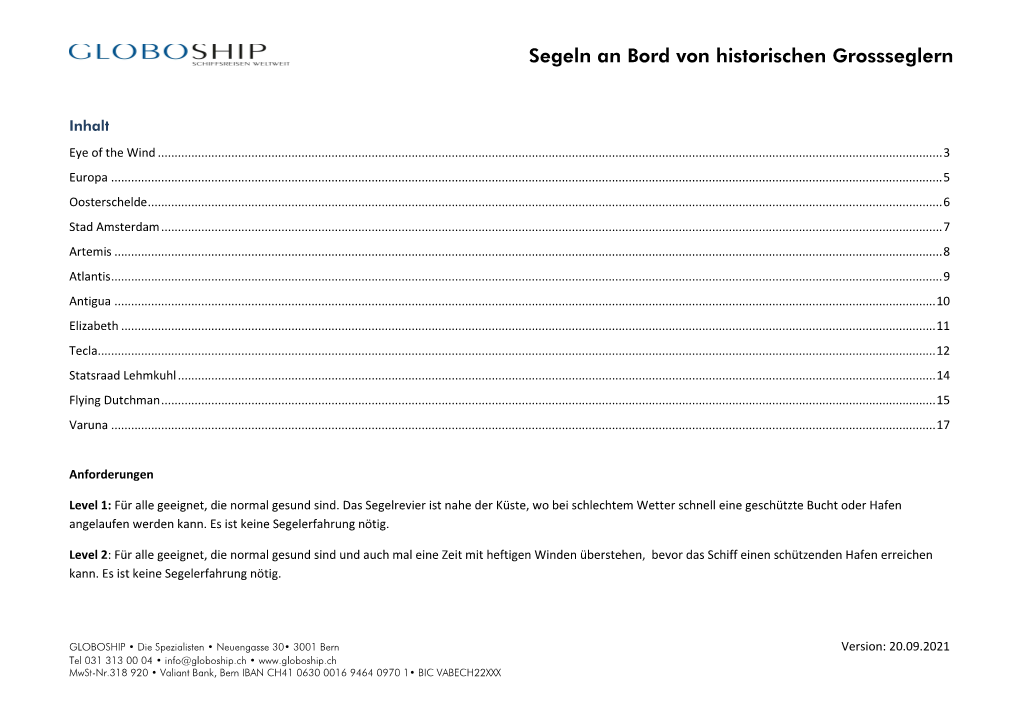 Segeln an Bord Von Historischen Grossseglern