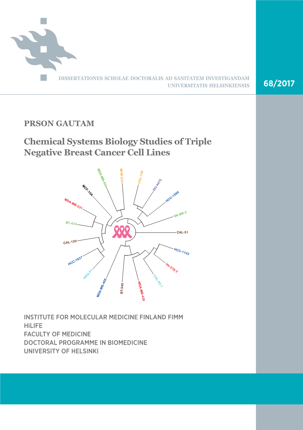 Chemical Systems Biology Studies of Triple Negative Breast Cancer Cell Lines Recent Publications in This Series