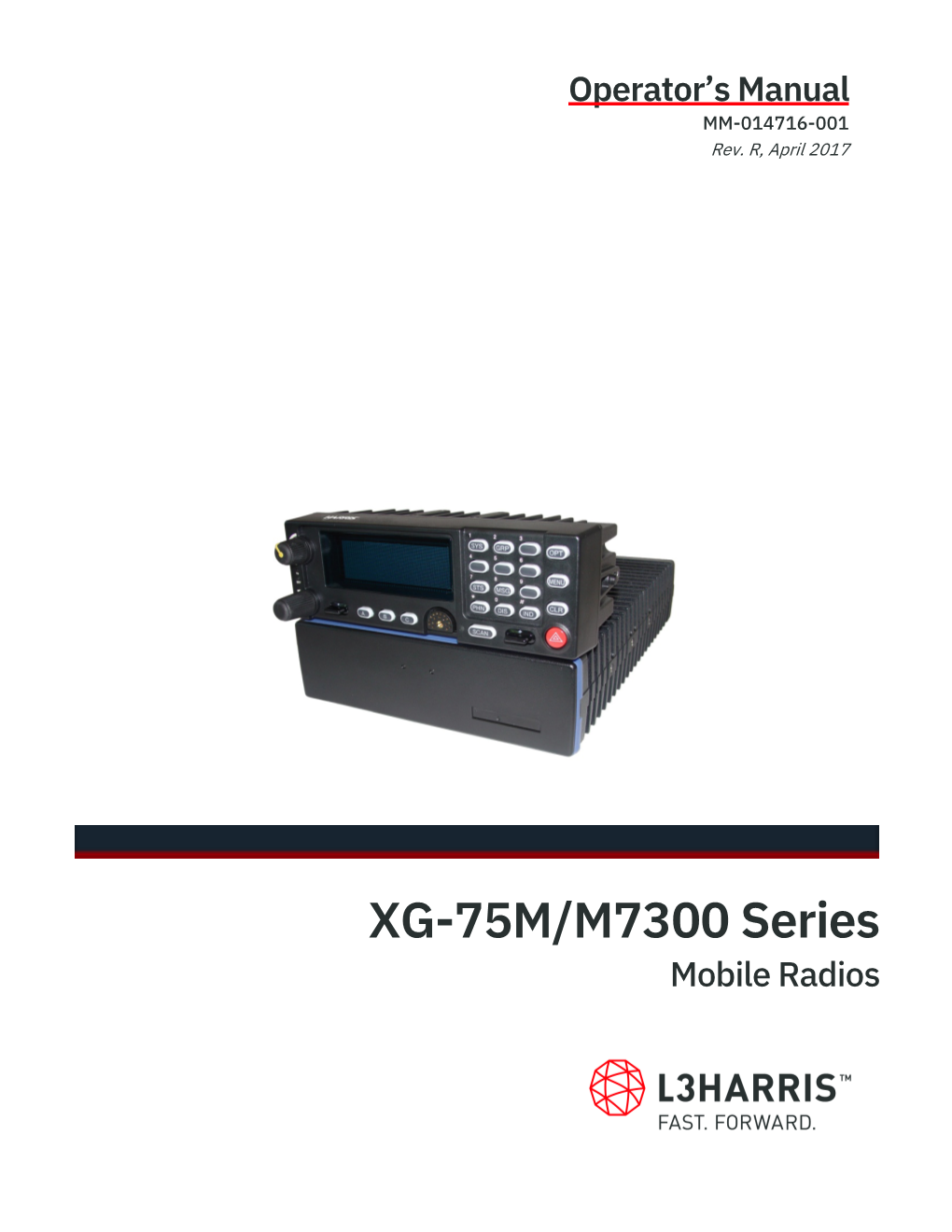MM-014716-001, Rev. R, XG-75M/M7300 Series Mobile Radios