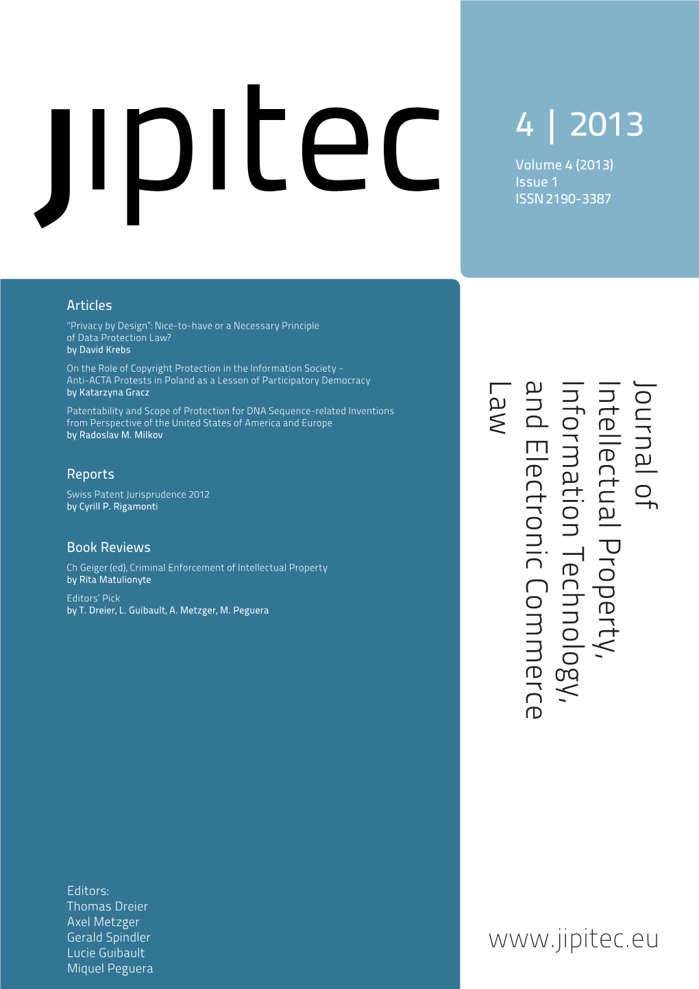 JIPITEC Vol 4 (2013)