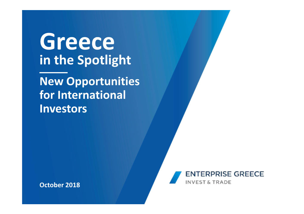 In the Spotlight New Opportunities for International Investors