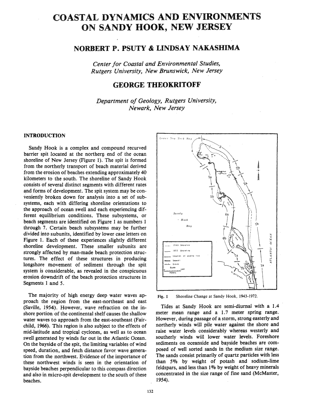 Coastal Dynamics and Environments on Sandy Hook, New Jersey