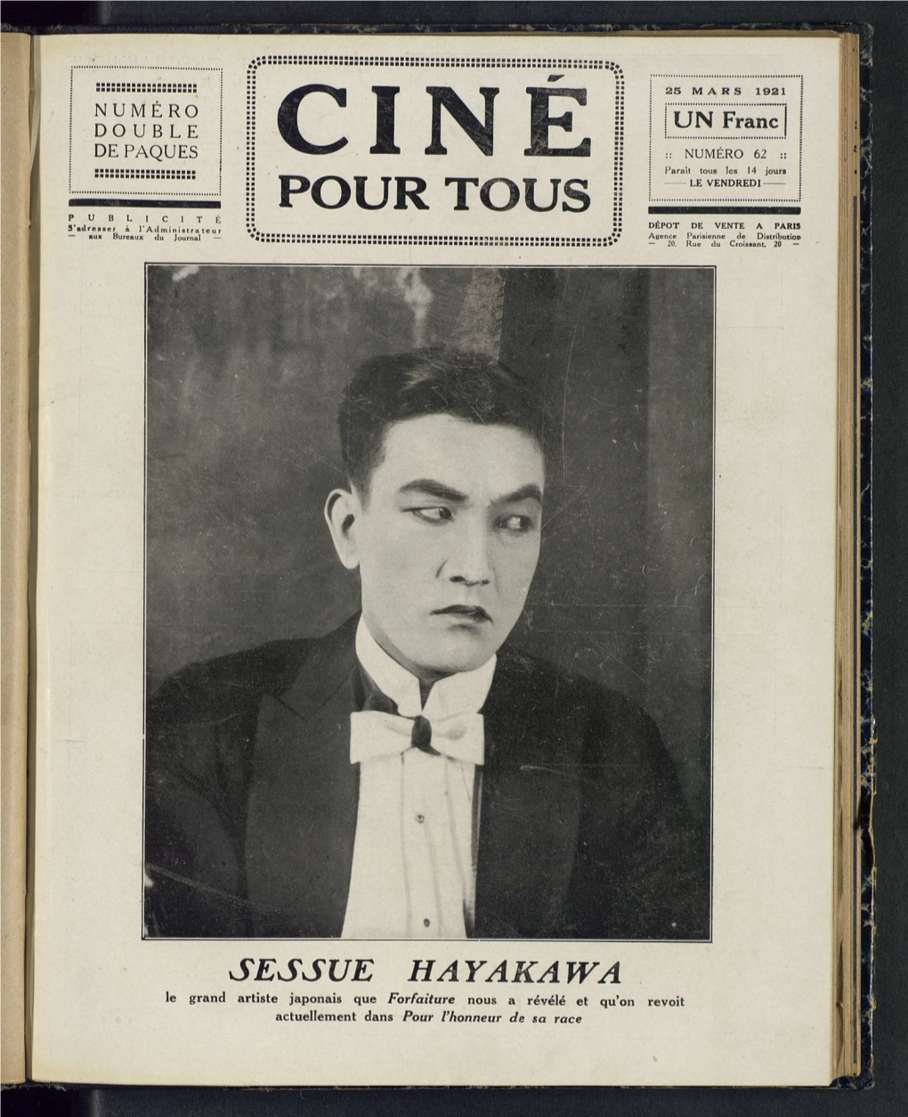 Ciné Pour Tous N°62, 25/03/1921