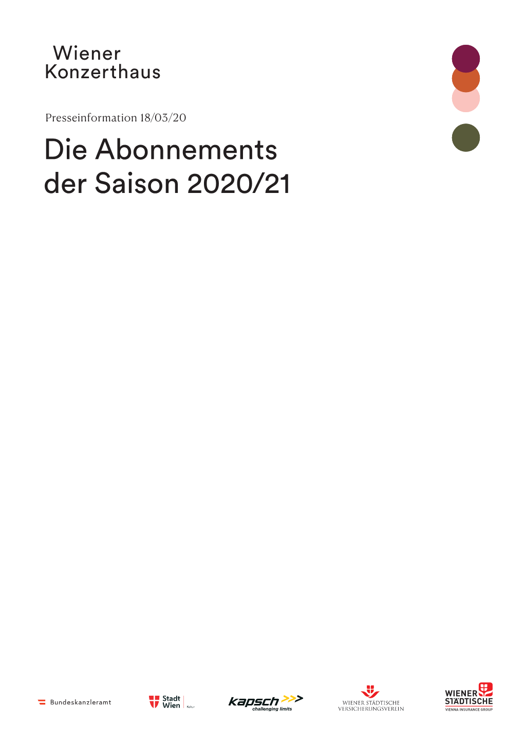 Die Abonnements Der Saison 2020/21 Inhalt