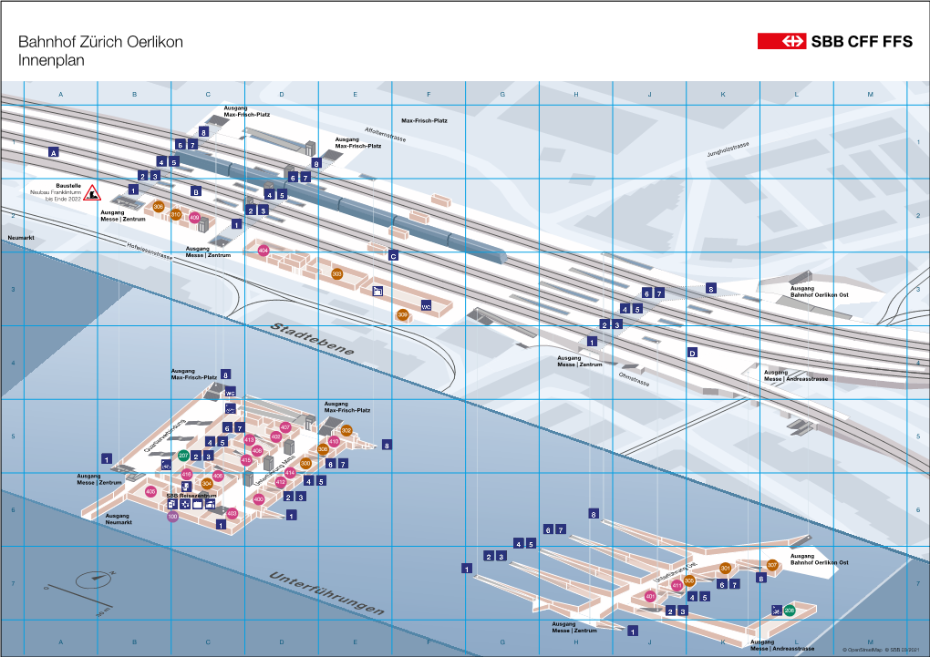 Bahnhofplan Zürich Oerlikon Teile Des Bahnhofes Können Video-Überwacht Sein