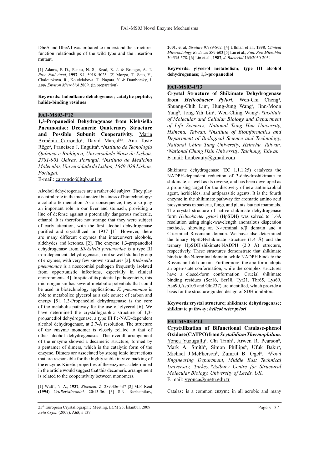 FA1-MS03-P12 1,3-Propanediol Dehydrogenase