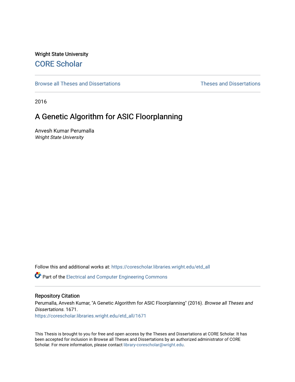 A Genetic Algorithm for ASIC Floorplanning