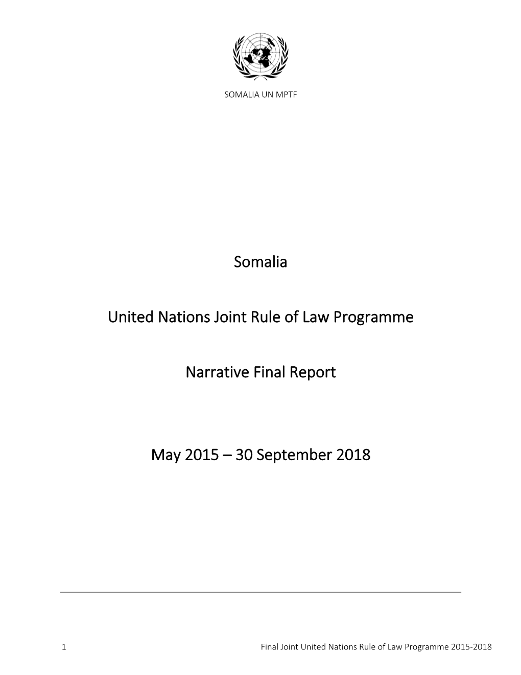 Somalia United Nations Joint Rule of Law