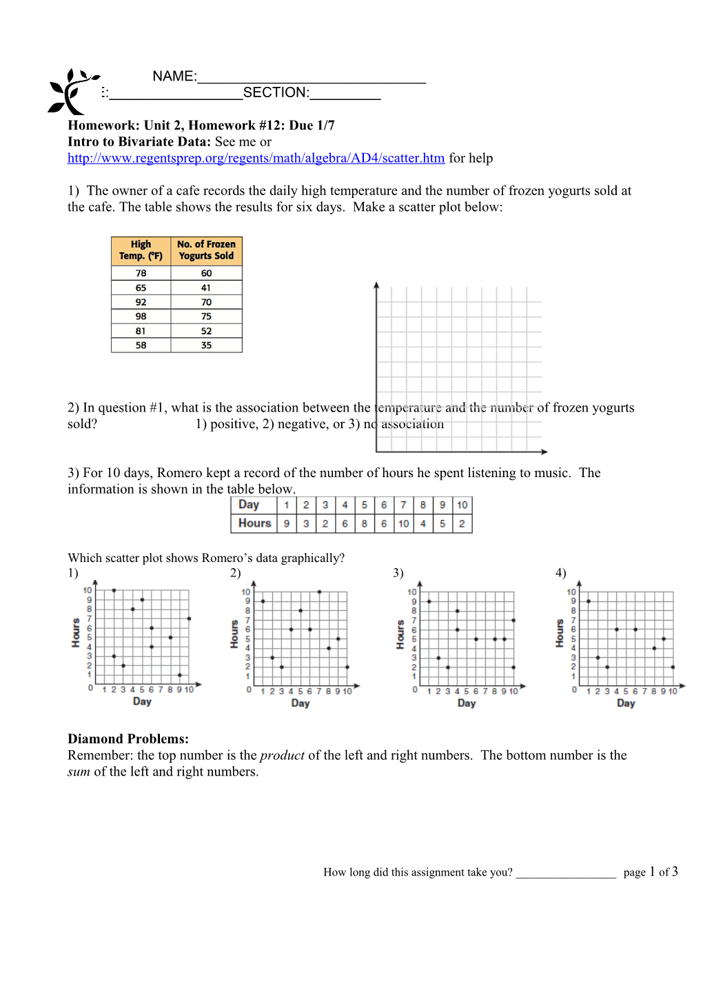 Homework: Unit 2, Homework #12: Due 1/7