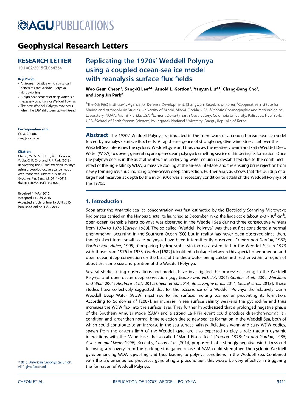 Replicating the 1970S' Weddell Polynya Using a Coupled Ocean-Sea