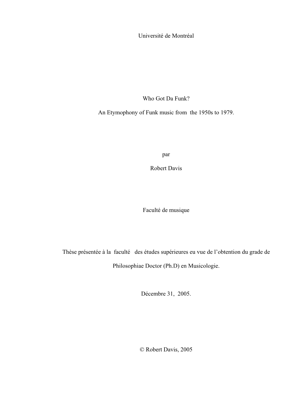 Who Got Da Funk? an Etymophony of Funk from the 1950S to 1979