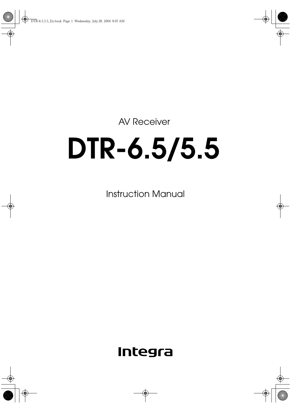 Instruction Manual AV Receiver