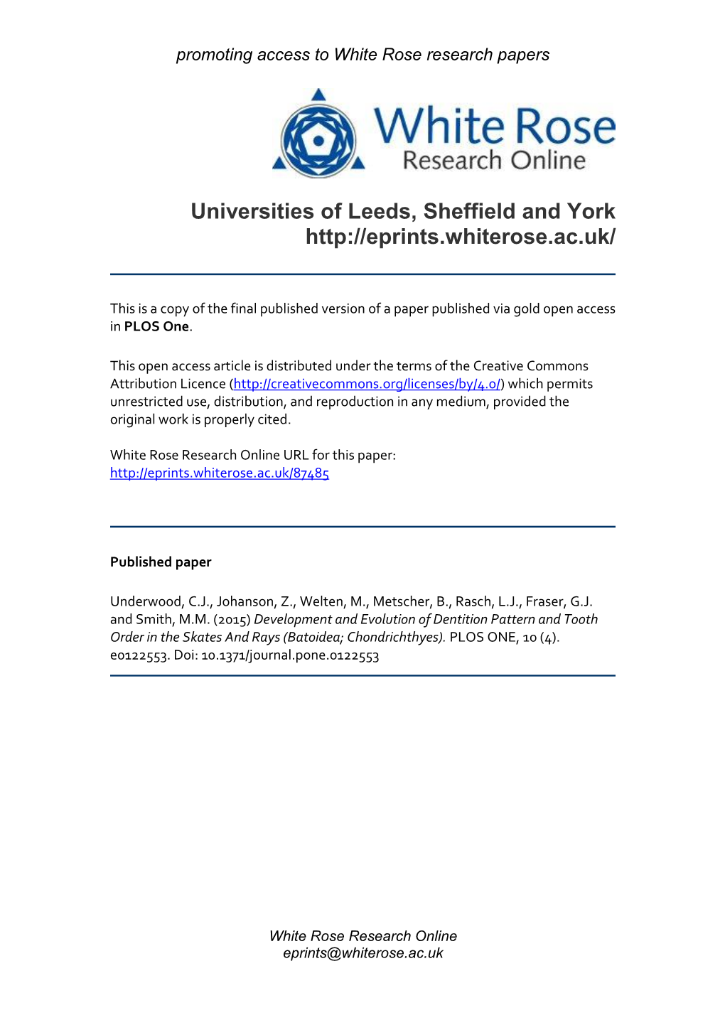 Universities of Leeds, Sheffield and York