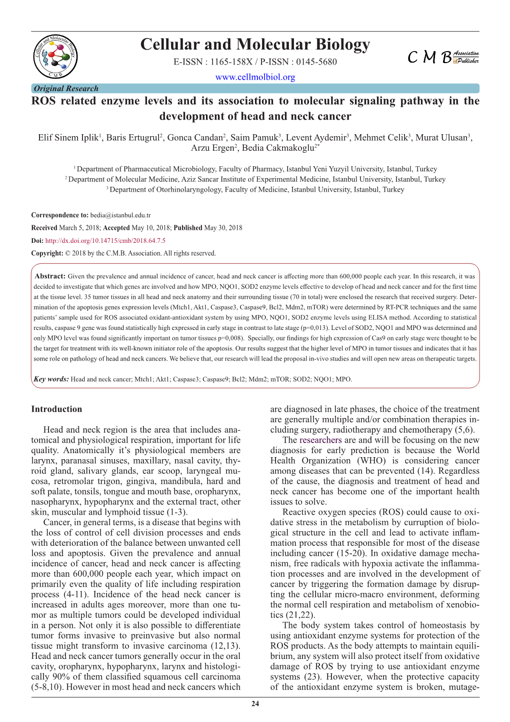 Cellular and Molecular Biology