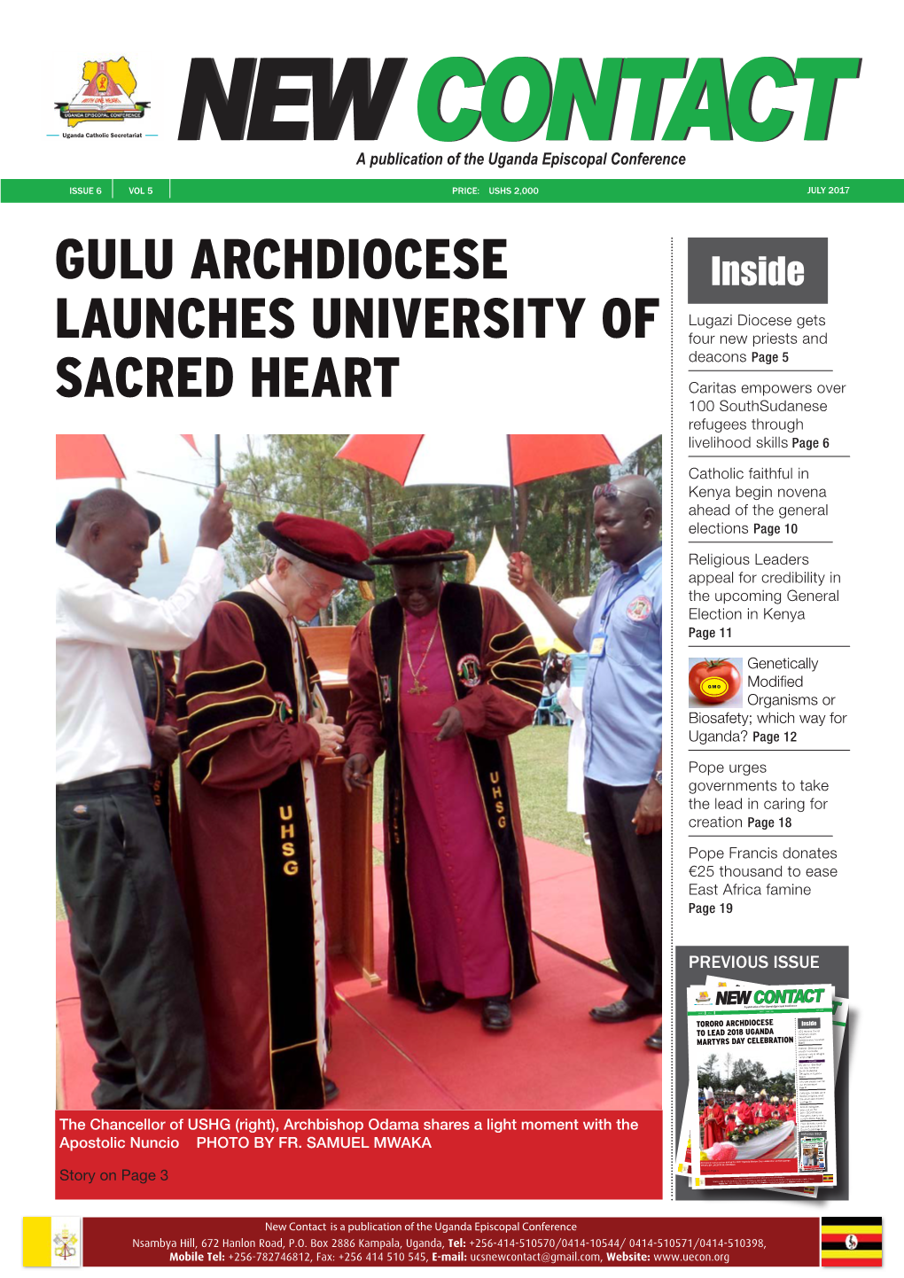 Gulu Archdiocese Launches University of Sacred Heart by Fr