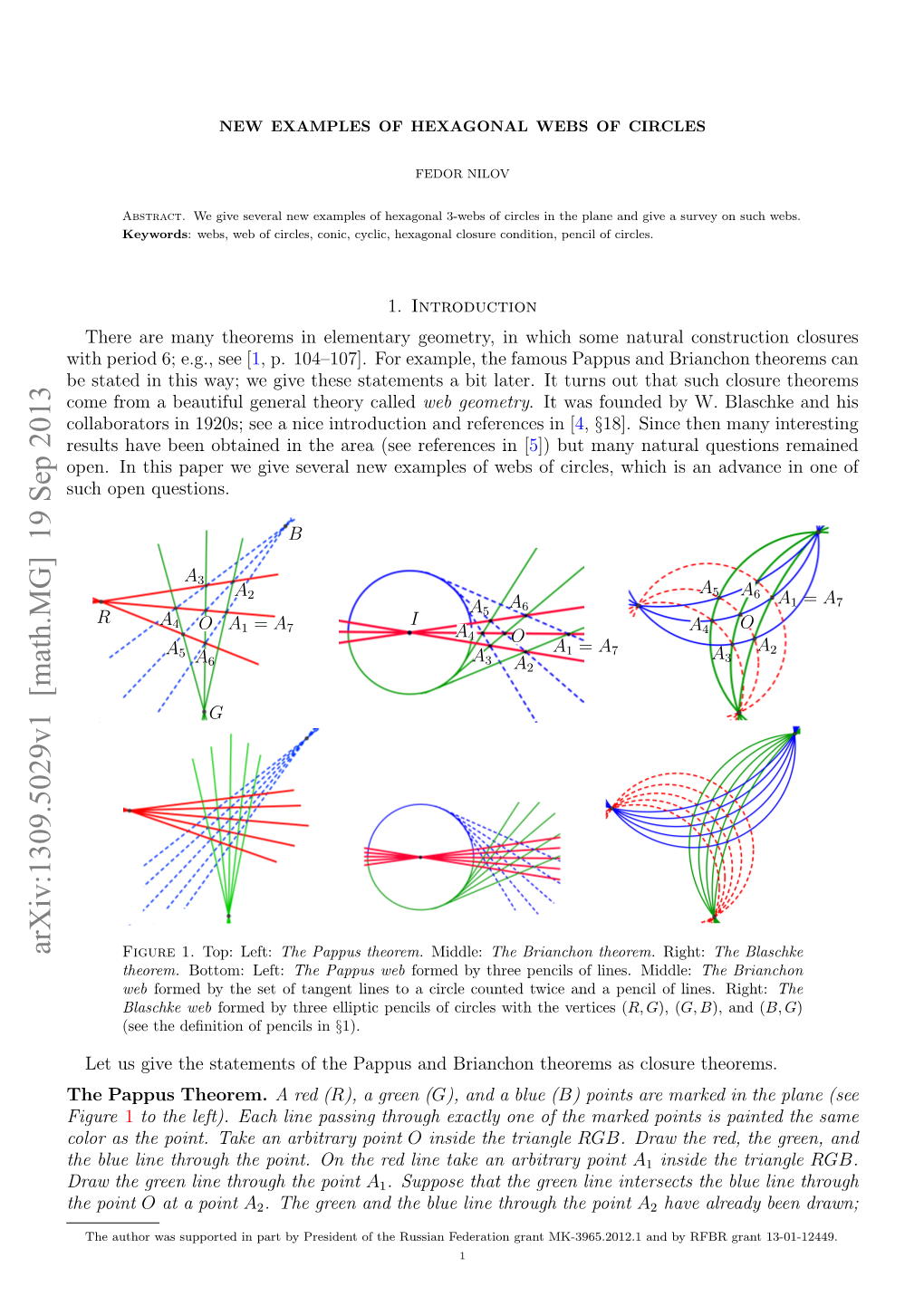 New Examples of Hexagonal Webs of Circles