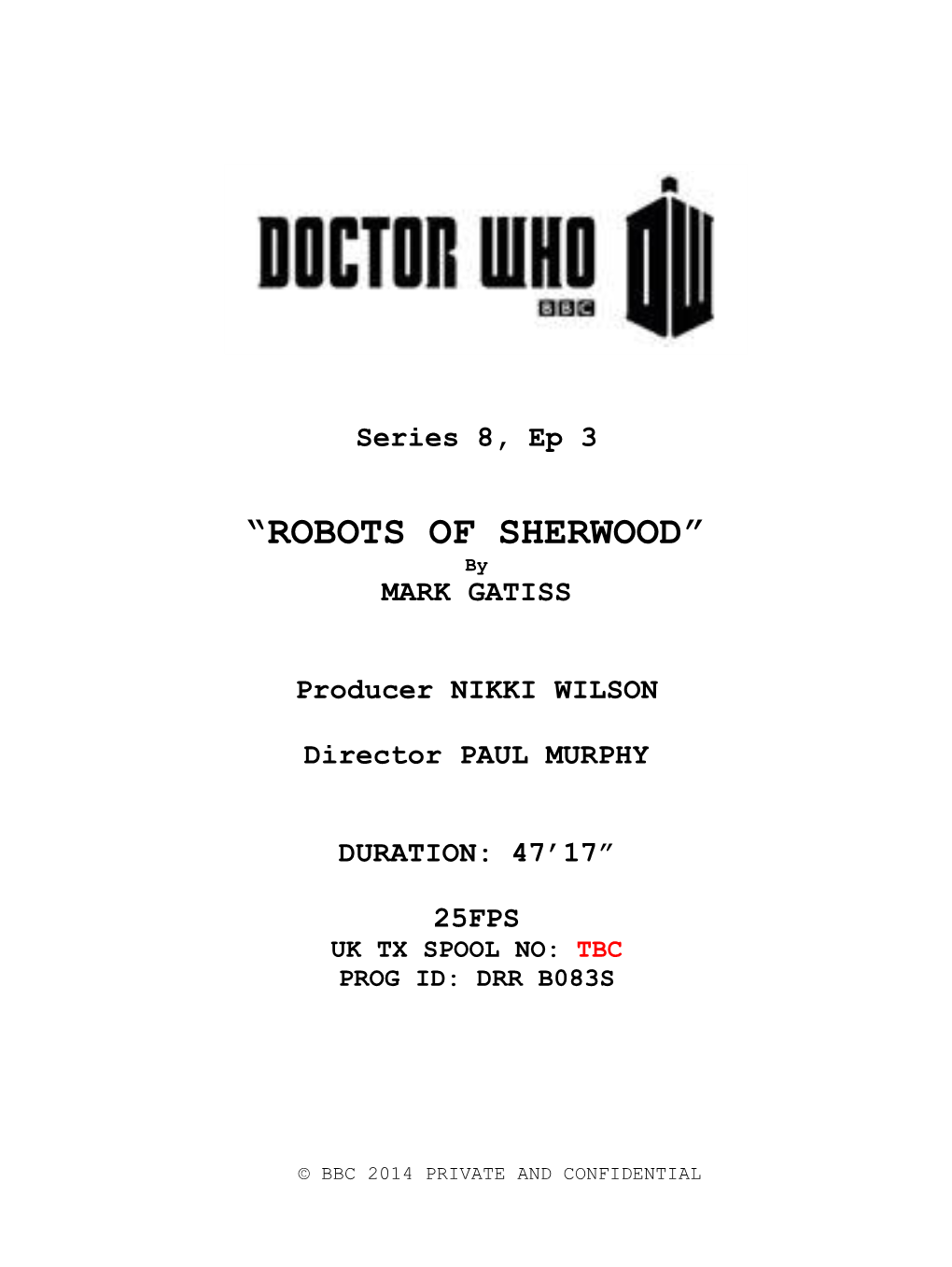 “ROBOTS of SHERWOOD” by MARK GATISS