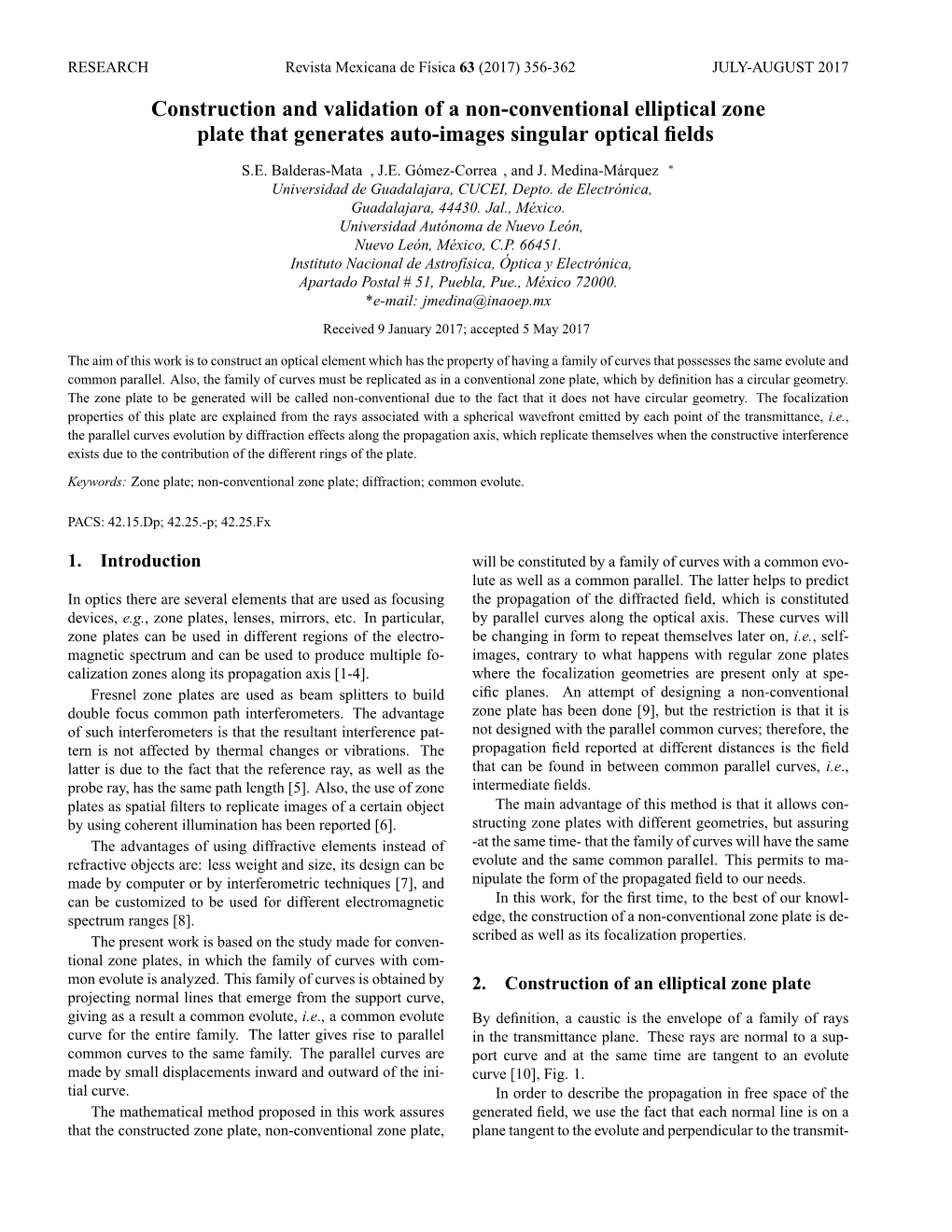 Construction and Validation of a Non-Conventional Elliptical Zone Plate That Generates Auto-Images Singular Optical ﬁelds