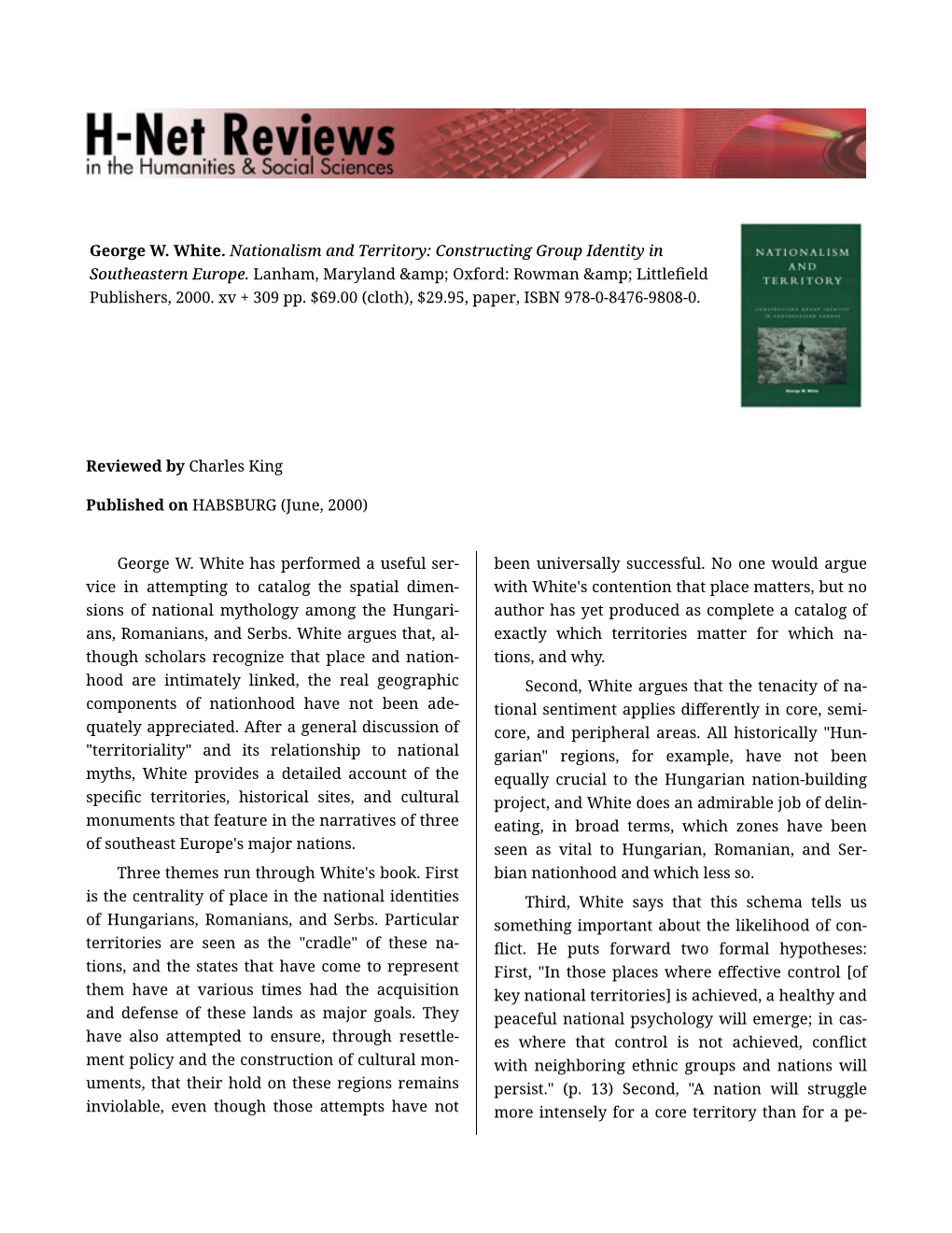 The Territorial Dimensions of National Identity