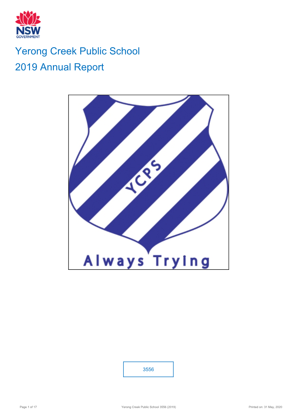 2019 Yerong Creek Public School Annual Report