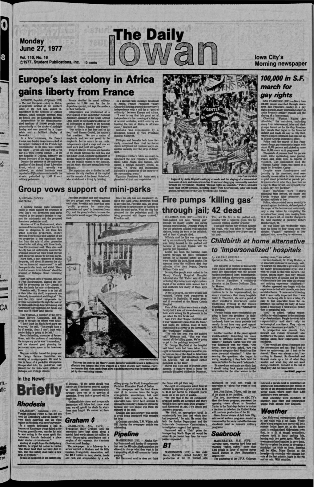 Daily Iowan (Iowa City, Iowa), 1977-06-27