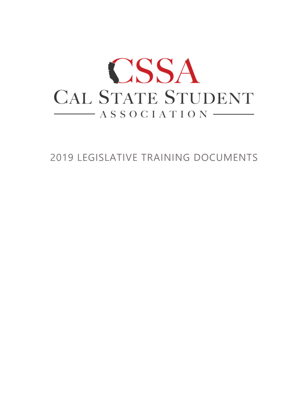 2019 Legislative Training Documents
