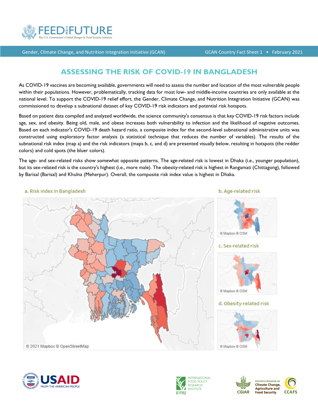 Assessing the Risk of Covid-19 in Bangladesh