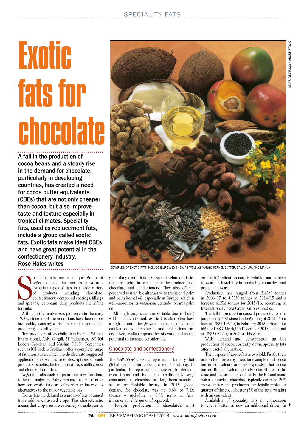 Exotic Fats for Chocolate