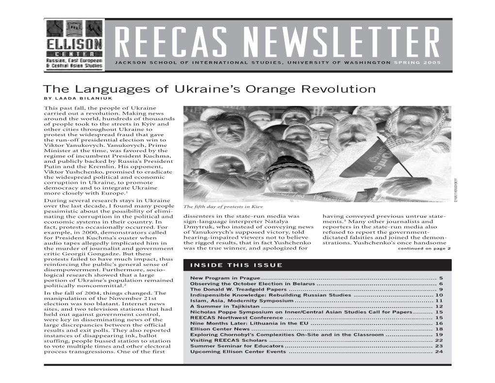 The Languages of Ukraine's Orange Revolution