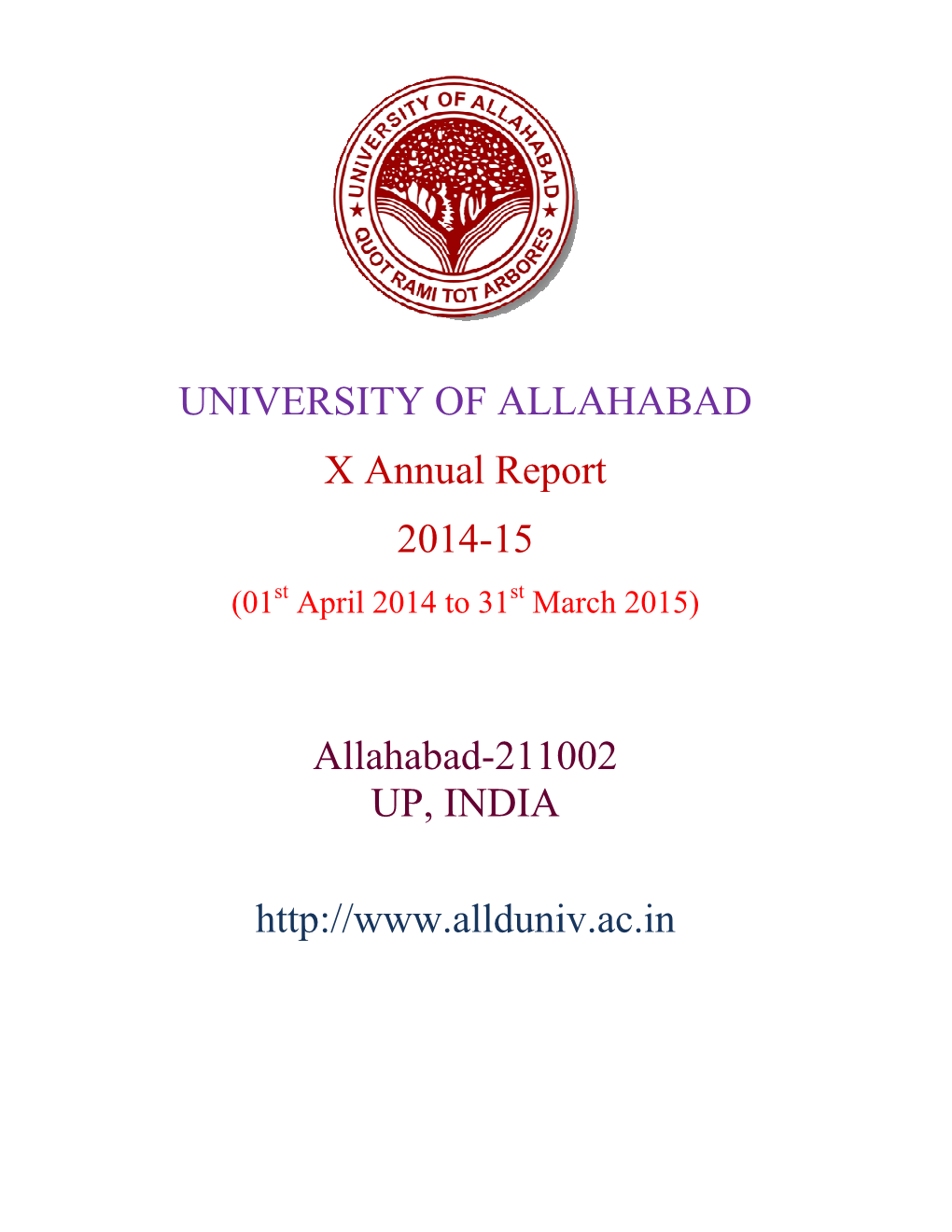 6. Report of the Constituent Colleges of University of Allahabad 111