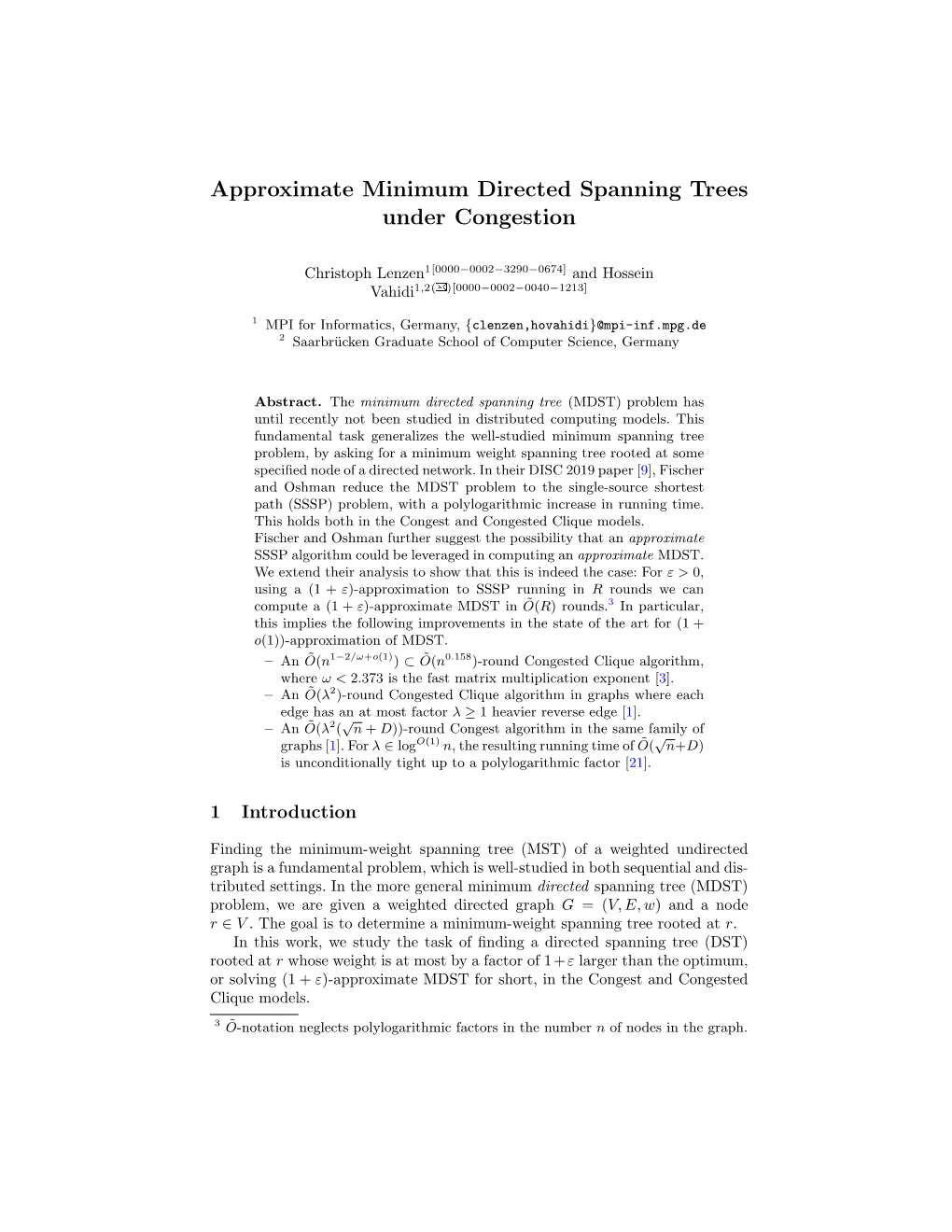 Approximate Minimum Directed Spanning Trees Under Congestion