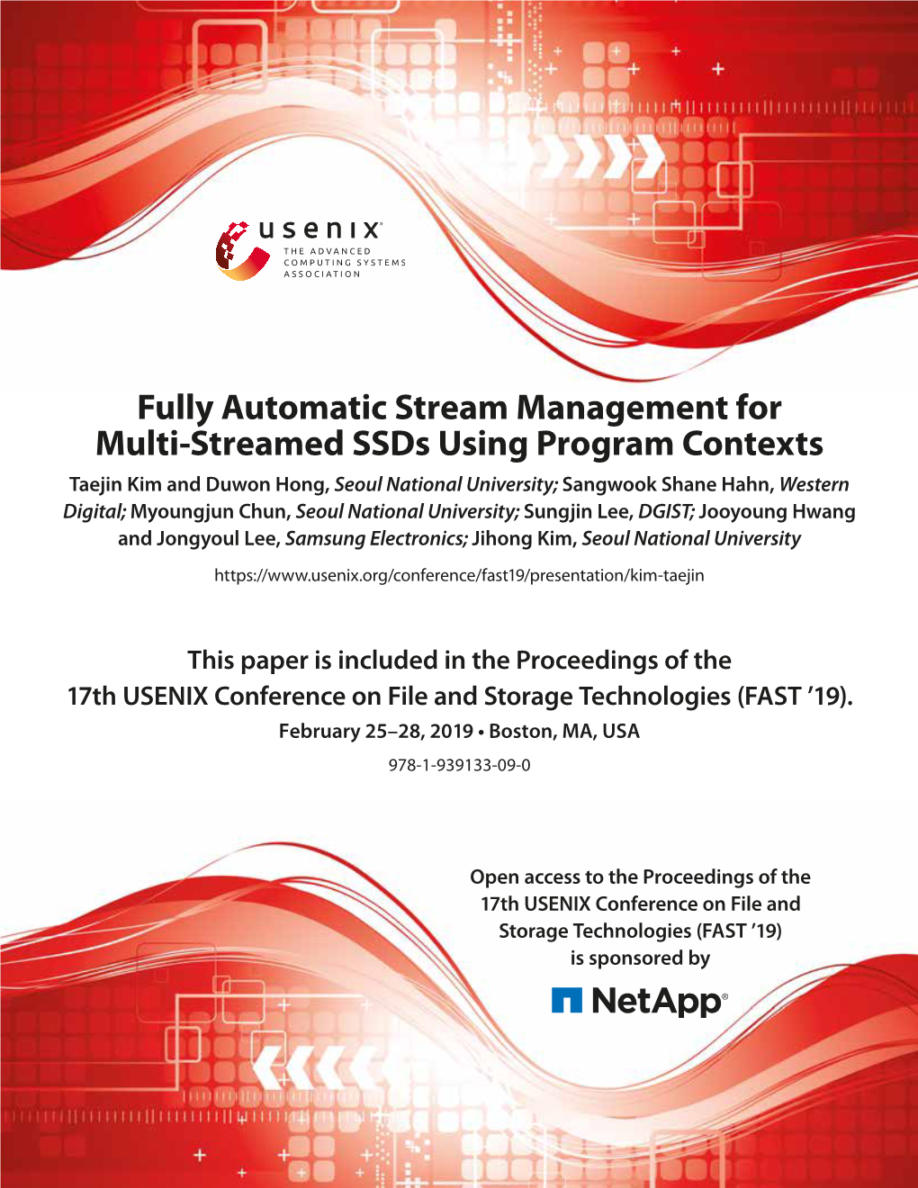 Fully Automatic Stream Management for Multi-Streamed Ssds Using