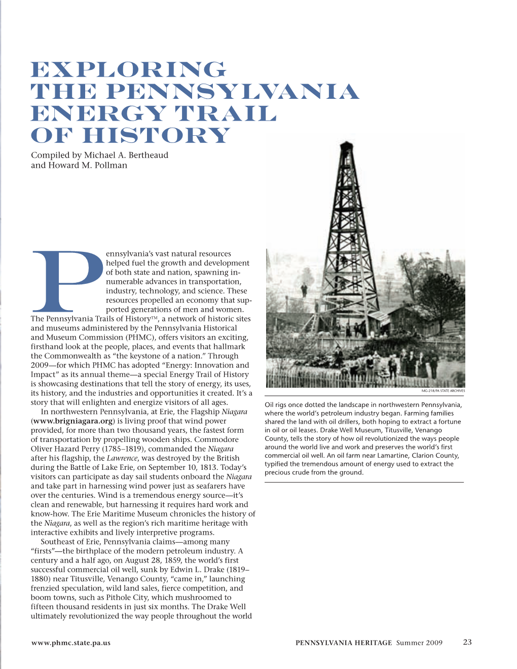 Exploring the Pennsylvania Energy Trail of History Compiled by Michael A