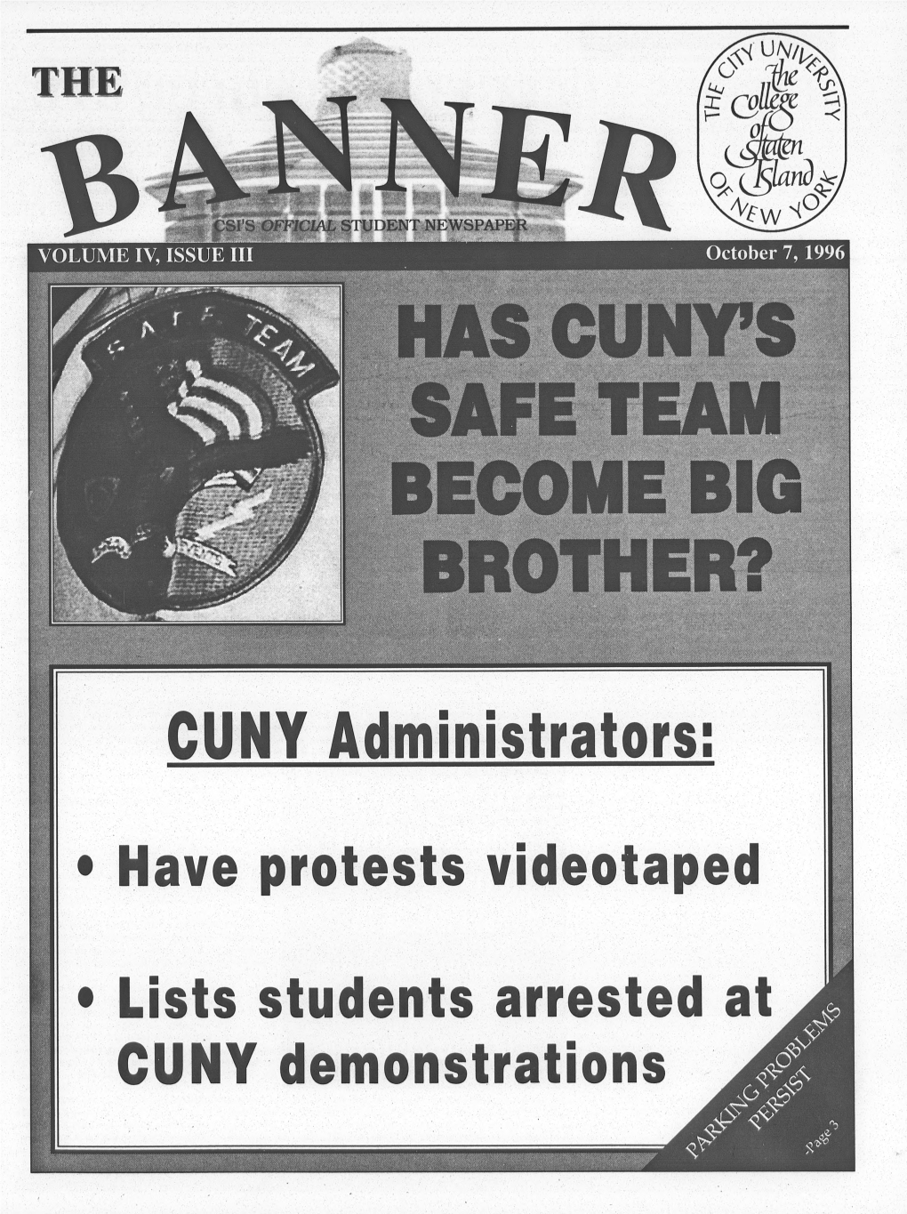 F ^ Dm ? Have Protests Videotaped • Lists Students Arrested at CUNY