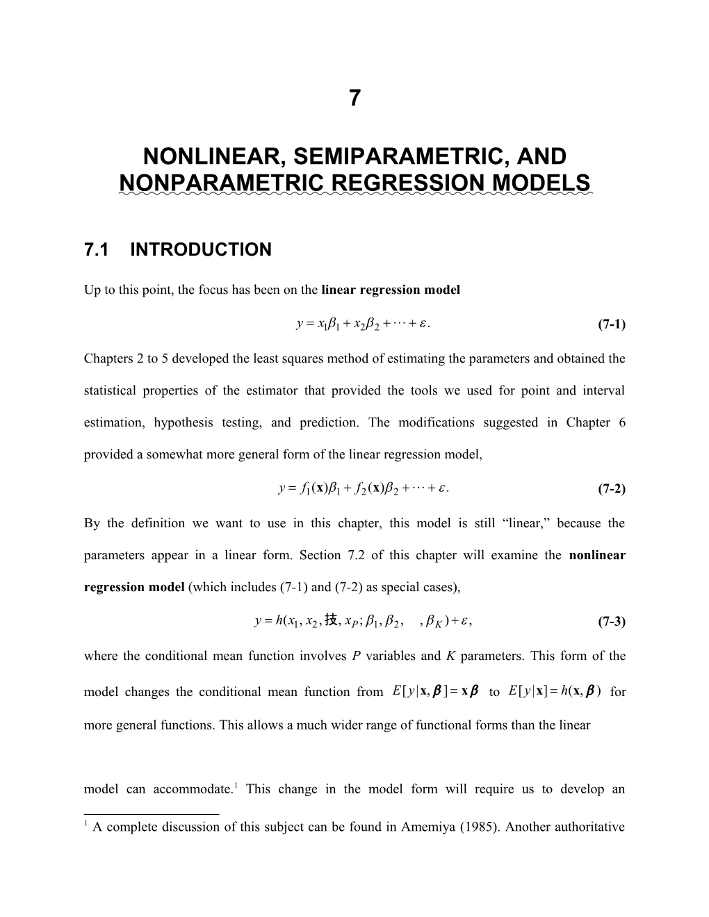 Nonlinear, Semiparametric, And