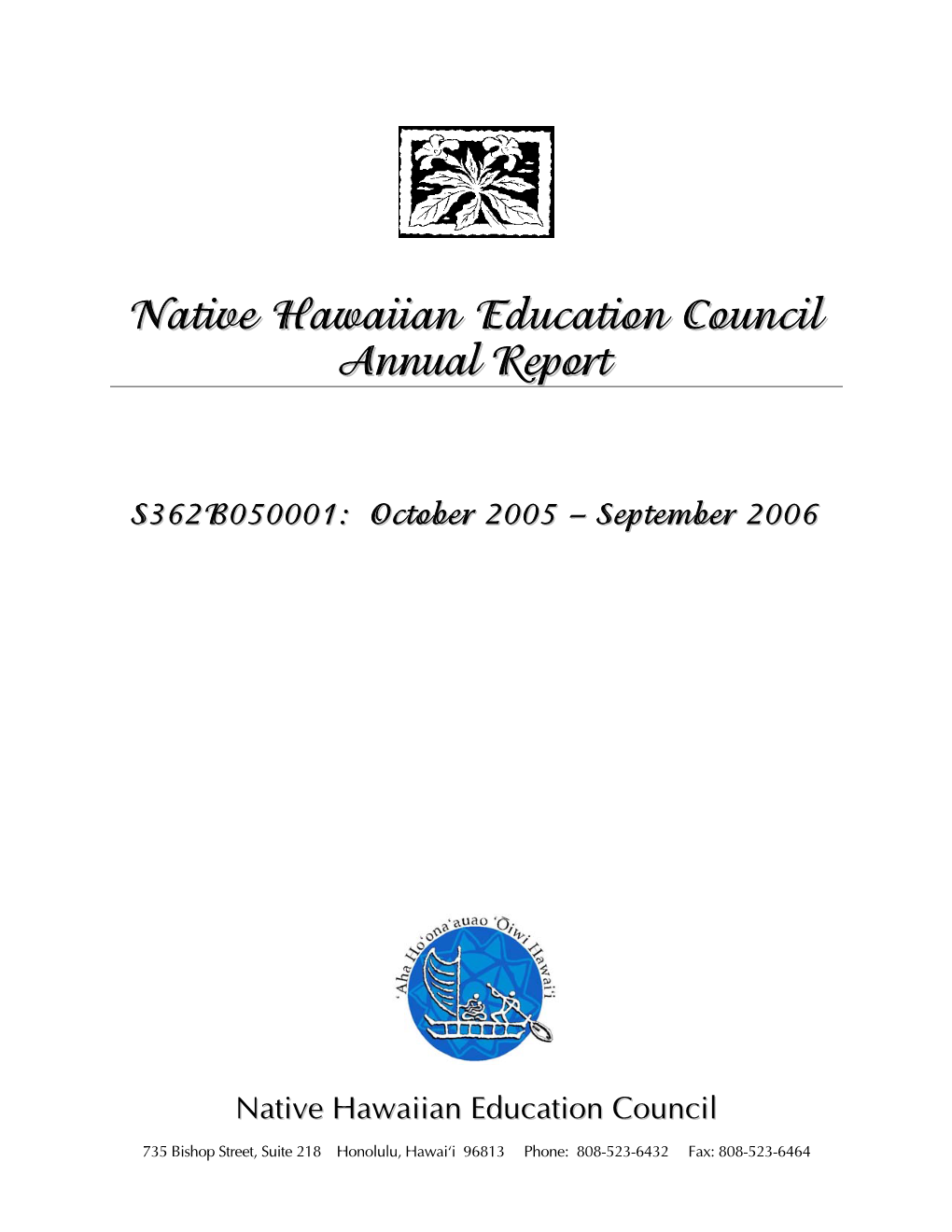 Native Hawaiian Education Council Annual Report