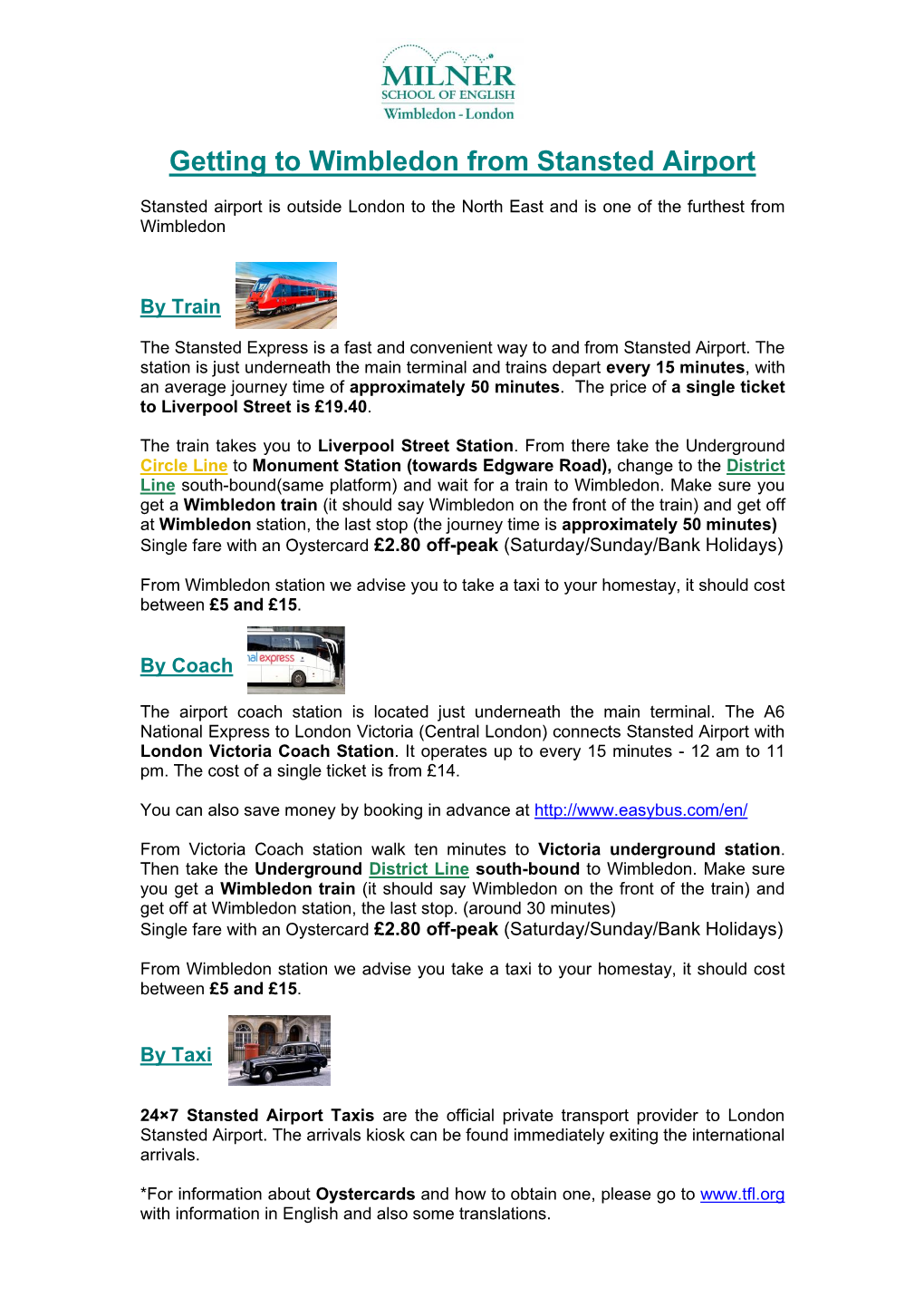 Getting to Wimbledon from Stansted Airport.Pdf